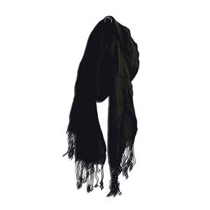 Indian Black Tasseled Scarf Unisex Womens One Size Fits All